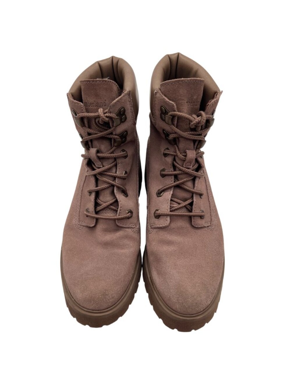 Timberland Ortholite Suede Lace-Up Ankle Combat Boots Womens Size 10 US in Taupe - Picture 6 of 15